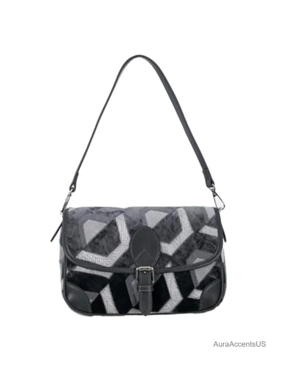 Women's Satchel Bag Crossbody Zipper Closure Patchwork Handbags with 2